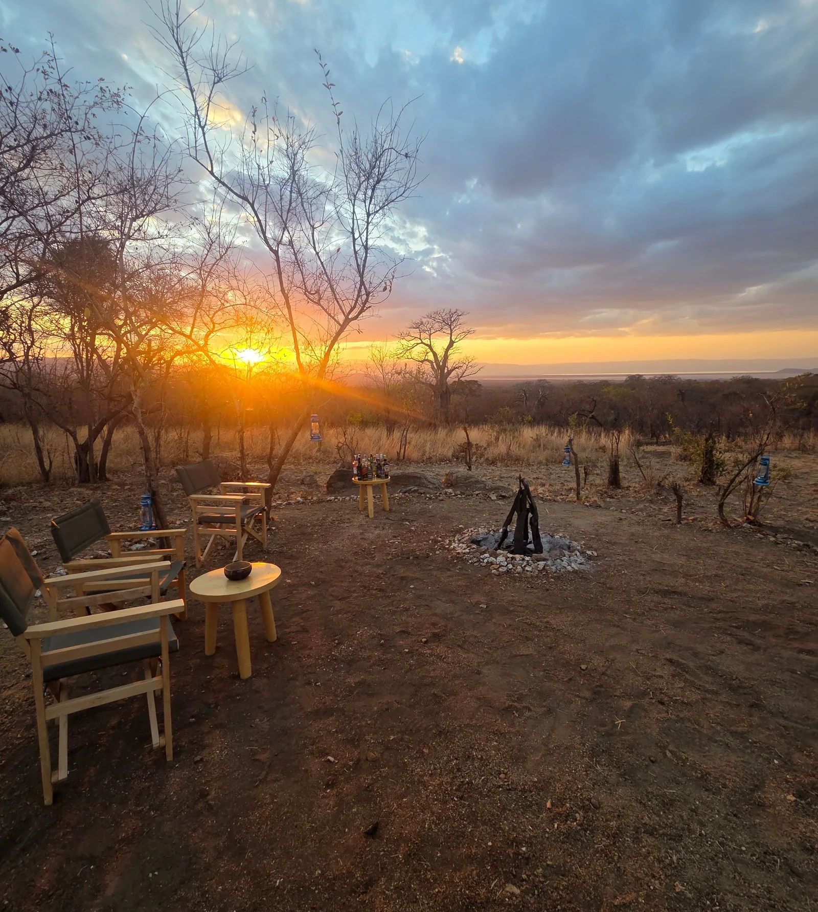 Sundowners by the fire pit